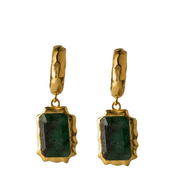 Emerald Tablet earring