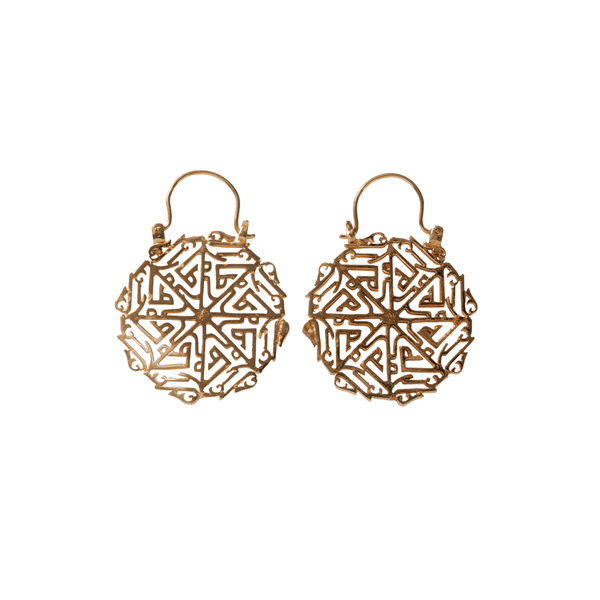 Gold Protect Your Neck (mini) earring - Azadi Adornments